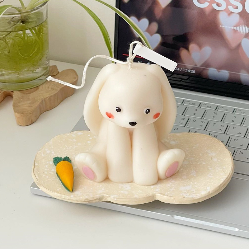 Soap Making Gifts - Coelho sentado silicone vela molde 3d