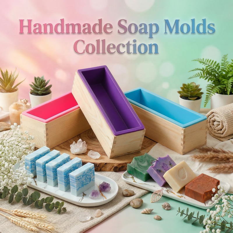 Soap Making Kit For Beginners - 1 Moldes individuais para sabonetes, retangulares,