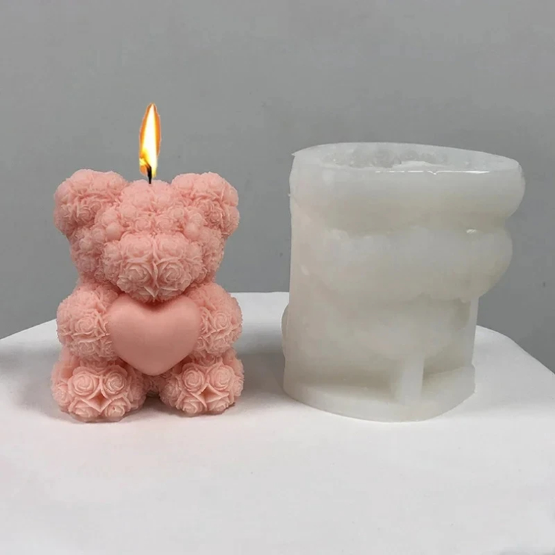 3d urso abraço amor moldes de  - Soap Making Gifts avaliação e preço