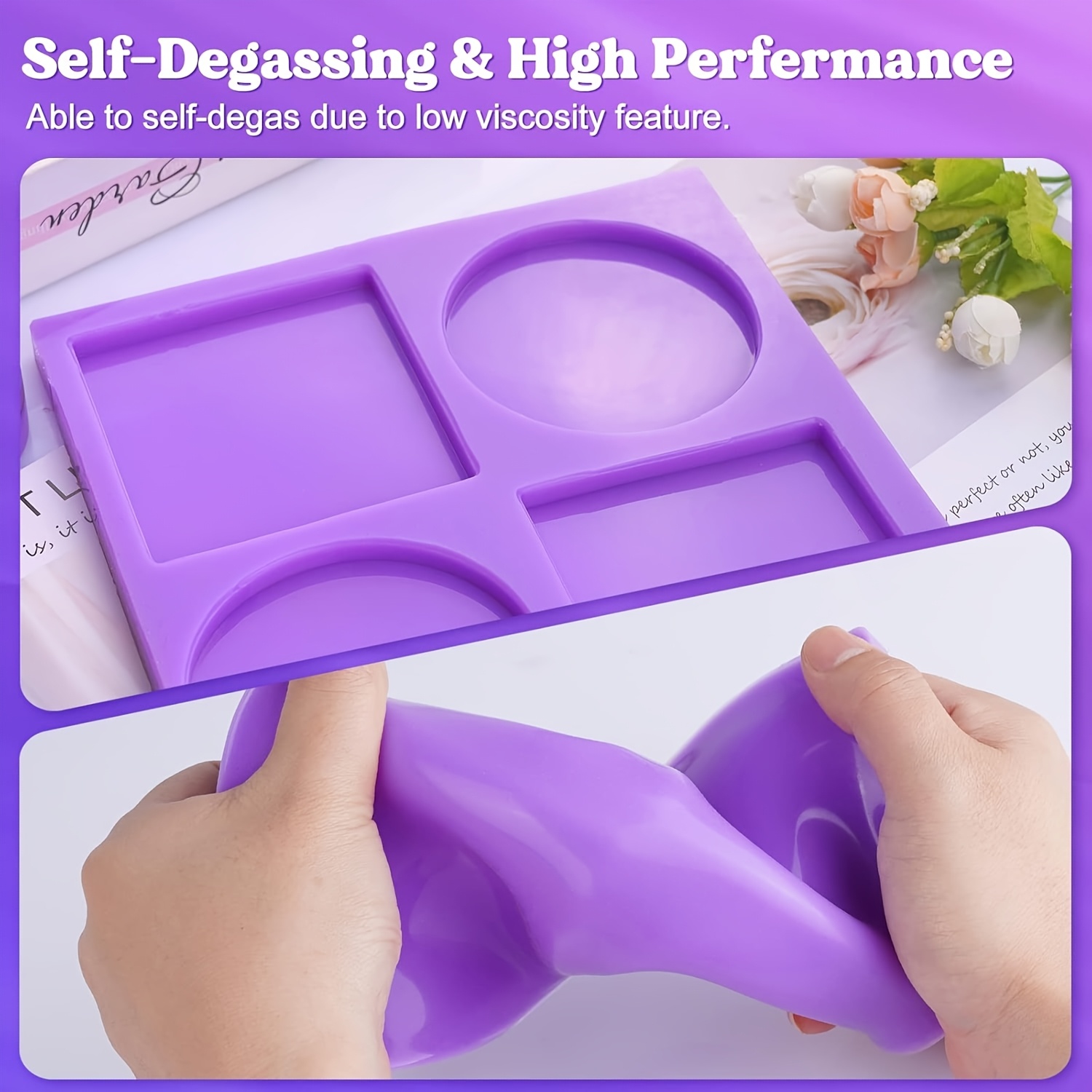 Kit de Silicone Líquido Roxo 1 - Soap Making Kit For Beginners avaliação e preço