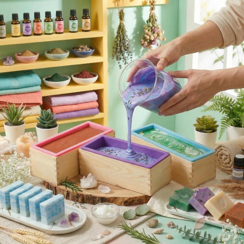 1 Moldes individuais para sabo - Soap Making Kit For Beginners avaliação e preço