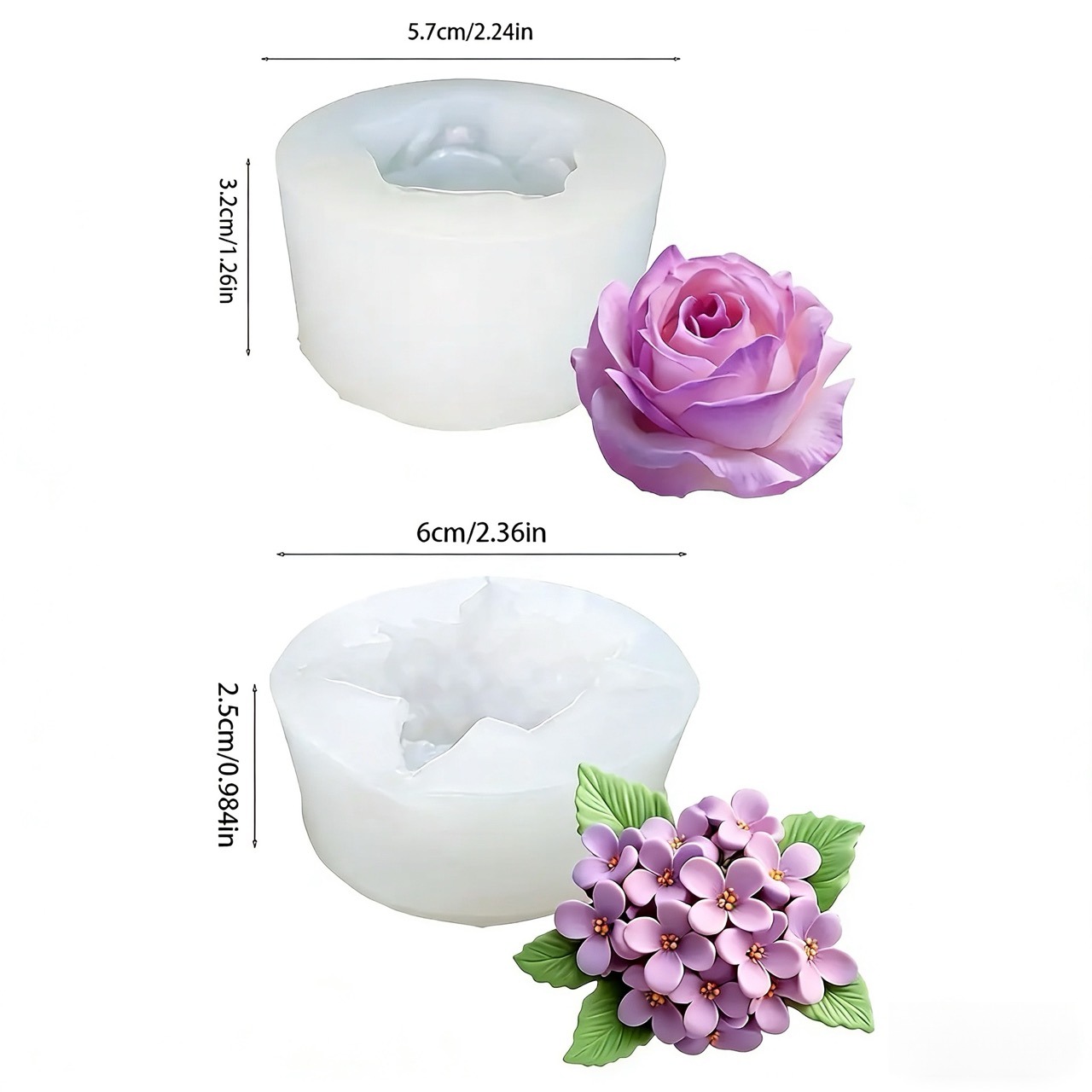 Conjunto de 2 moldes de silico - Soap Making Gifts avaliação e preço